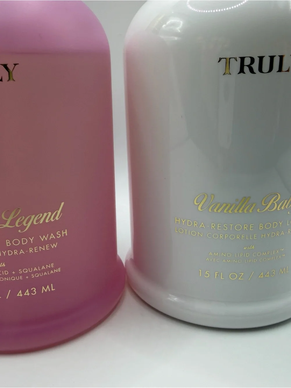 TRULY Smooth Legend Body Wash & Vanilla Baby Body Lotion Set 15 oz New